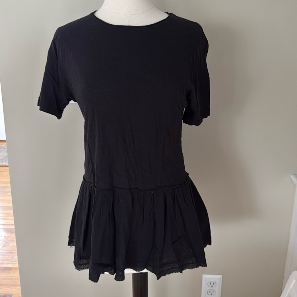 eri + ali peplum t shirt top size XS